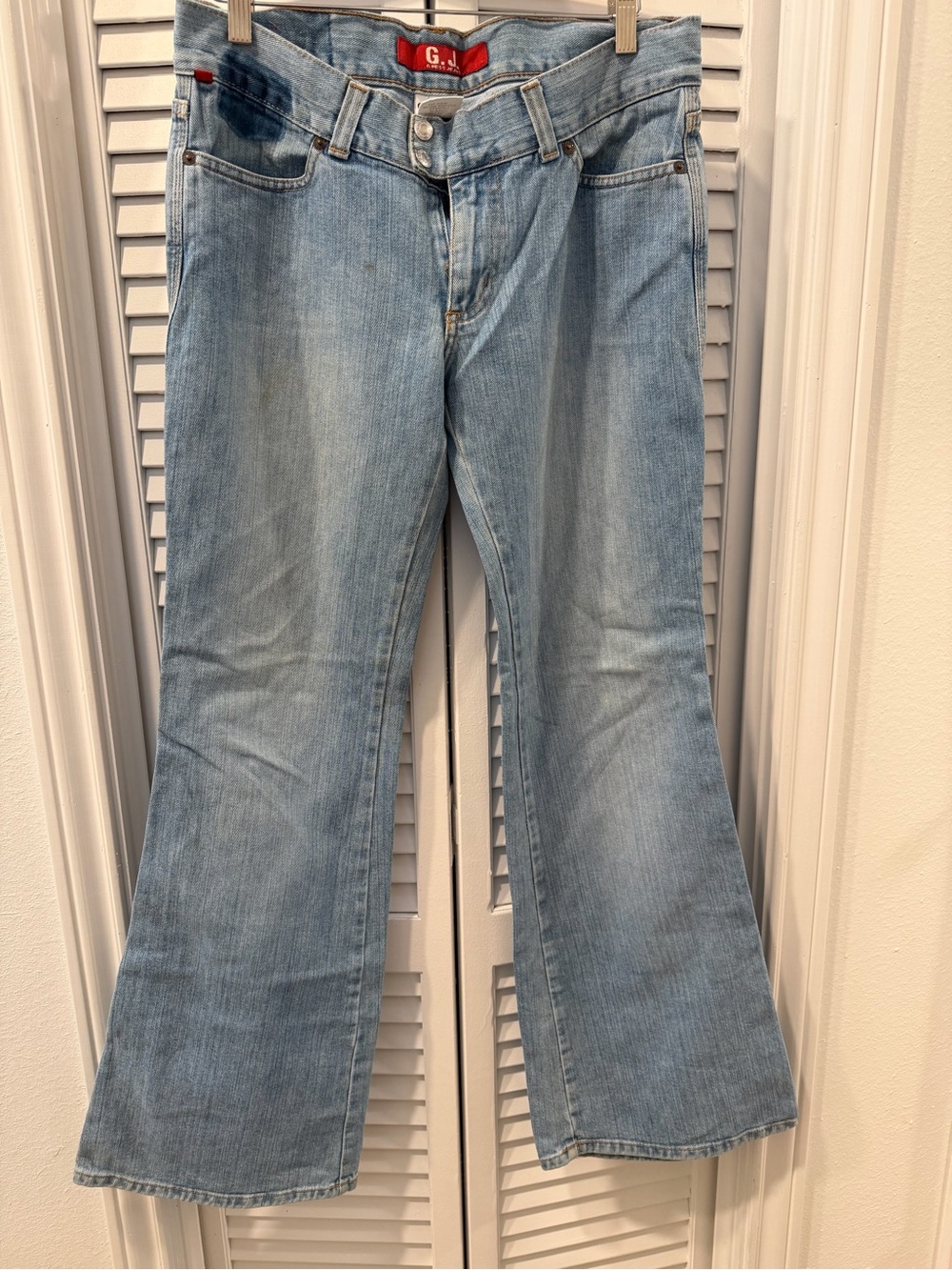 Vintage Guess G.J. USA Made Light Wash Bootcut Jeans Size 30 - Picture 2 of 6